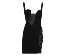 Asymmetrisches Minikleid mit Rüschenbesatz