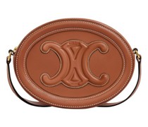 Ovale Tasche Aus Glattem Kalbsleder Mit Triomphe-Monoblock