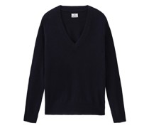 Wollgemisch und Kaschmir V-Ausschnitt Pullover