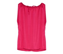 Ärmelloses Satin-Top mit verschließbarem Ausschnitt