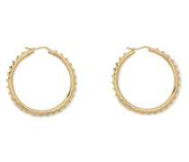 Pyramid Studs Brass Hoop Earrings