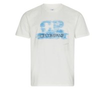 24/1 Jersey-T-Shirt mit Logo-Kunstdruck
