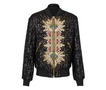 Bestickte Jacke mit Reißverschluss