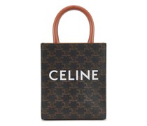 Vertikaler Mini-Shopper Aus Triomphe-Canvas Und Kalbsleder Mit Celine Aufdruck