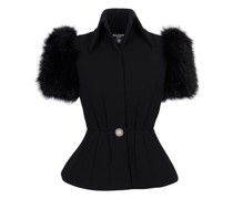 Jacke mit kurzen Kunstfellärmeln