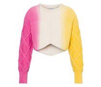 Crop-Pullover mit Tie-Dye-Effekt