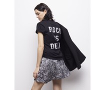 Schwarzes T-shirt mit Siebdruck
