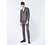 Wolljacke Grau Karos