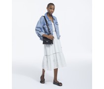 Blau Verwaschene Jeansjacke Brusttaschen