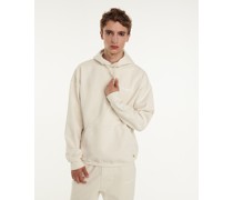Weißer Hoodie