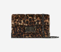 Kleine Emily Pochette aus Leder in Leoparden-optik