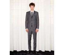 Graue Elegante Jacke aus Prince-of-wales-wolle