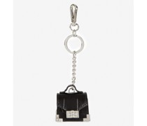 Silberfarbener Schlüsselanhänger Emily mit Mini-Tasche The Kooples