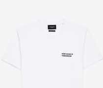 T-shirt Weiß Baumwolle Schriftzug Brust