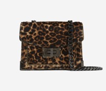 Emily Nano Tasche aus Leder in Leoparden-optik