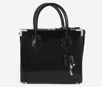 Tasche Medium Ming Glattleder Schwarz Lack