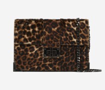 Mittelgroße Emily Pochette aus Leder in Leoparden-optik