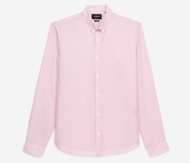 Hemd Fließend Weiß und Rosa mit Motiv