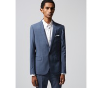 Blaue Elegante Jacke aus Wolle