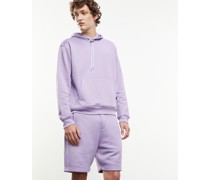 Kapuzensweatshirt Violett Print