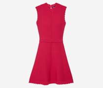 Kurzes Rosa Strickkleid mit Ajour-details