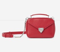 Rote Mini-handtasche Barbara aus Glattleder