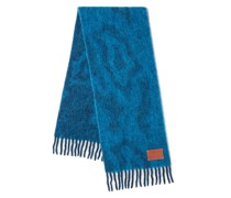 Men's Alpaka-Schal mit Camouflage-Muster Port Blue-Sapphire