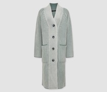 Plated Knit Coat - Shorter Length