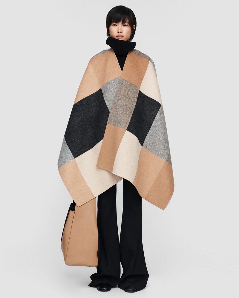 Joseph Damen Double Face Collage Kennings Poncho