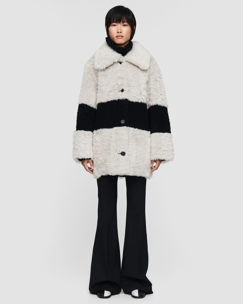Joseph Damen Shearling Collage Abingdon Reversible Coat