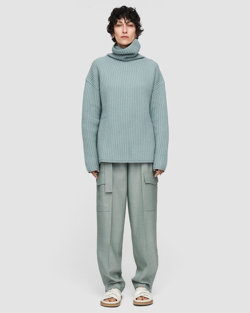 Joseph Damen Cardigan Stitch High Neck Jumper