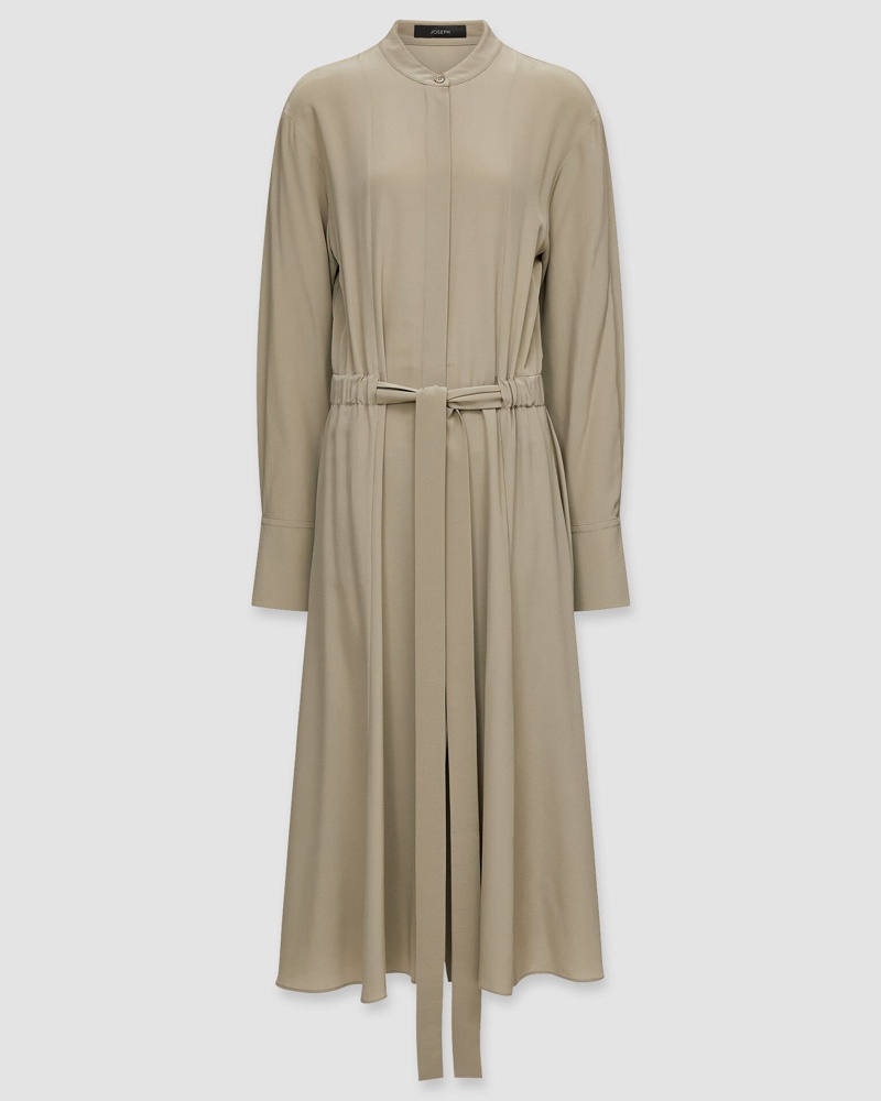 Joseph Damen Silk Crepe de Chine Fairbaim Dress Shorter Length