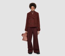 Diagonal Wool Dove Coat