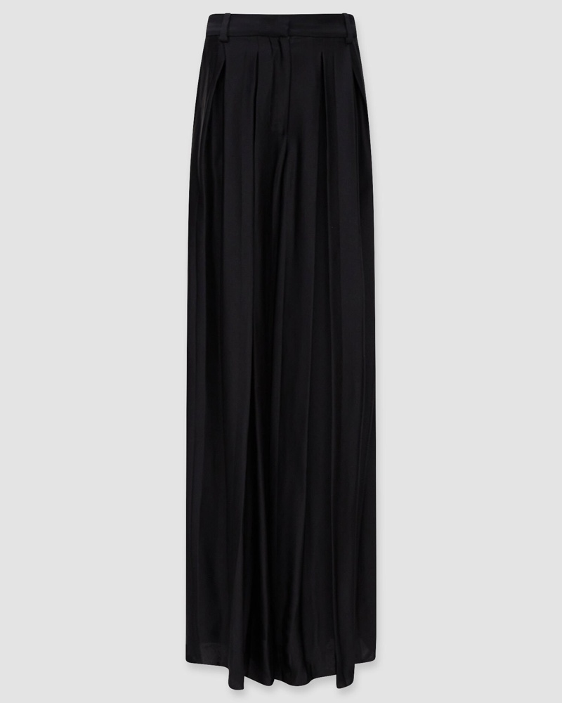 Joseph Damen Satin Plissé Barlow Trousers Shorter Length