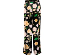 Stoffhose, elastisch, floral, für Damen