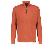 Pullover, Troyerkragen, Rippstruktur, für Herren