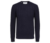 Strickpuover, Rundhas, Zopfmuster, für Herren