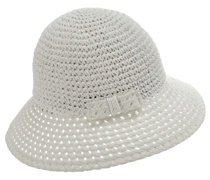 Glockenhut, Papierstroh, gehäkelt, für Damen