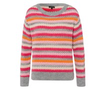 Pullover, Rundhals, Streifen, für