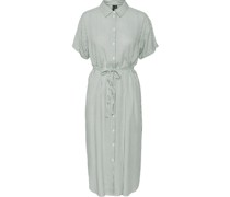 Kleid, Bindegürtel, Blusenkragen, für Damen