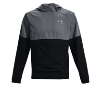 Sweat-Windbreaker "Woven Asym", Comfort-Fit, Kapuze, zweifarbig, für Herren