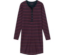 Basic Nachthemd, Henley-Ausschnitt, knielang, für Damen