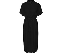 Kleid, Blusenkragen, knielang, für Daen