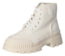 Canvas-Schnürstiefeletten, Blockabsatz, für Damen