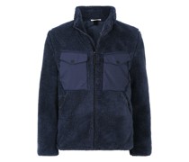 Übergangsjacke, Teddyfeece, Stehkragen, Reißverschuss, für Herren