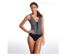 Badeanzug, tiefer Rückenausschnitt, Perle, für Damen