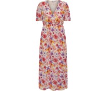 Sommerkleid, V-Ausschnitt, floral, für Damen