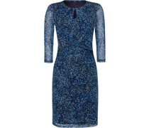 Kleid, Schlüsselloch-Ausschnittinimalprint, für Damen
