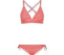 Triangel-Bikini, Streifen, Doppelträger, für Damen