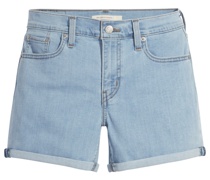 Jeans-Shorts, gekrempelter Saum, uni, für Damen